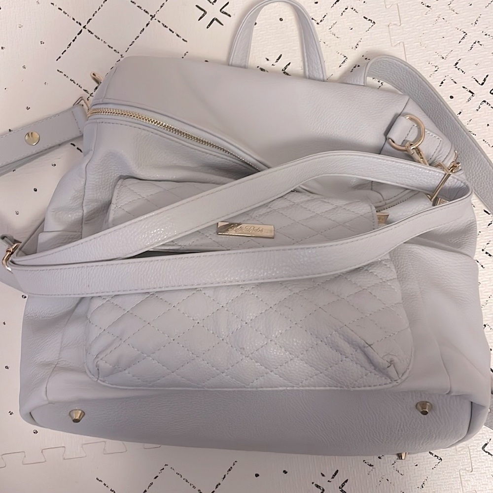 Brand new luli bebe diaper bag. Gray